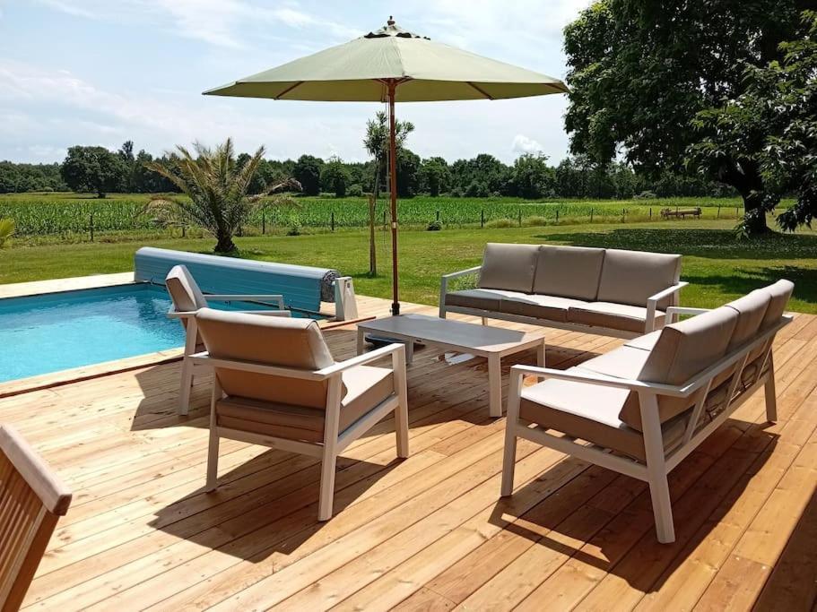 Maison Neuve Avec Piscine Chauffee, 4 Kms De Contis Plage سان جوليان-أون-بورن المظهر الخارجي الصورة